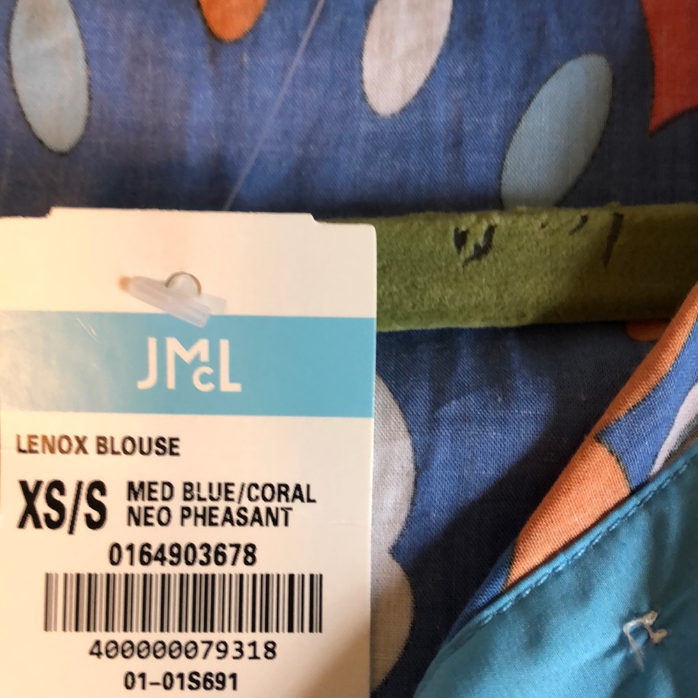NWT J.McLaughlin blouse, XS/S. - Picture 4 of 4